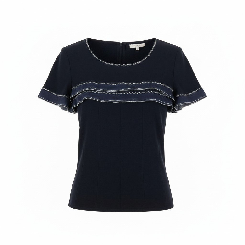 CHANEL シャネル 2002年 遊撃手衣袂 朱夏編み物 カットソー トップス ココマークボタン P19048 大いさ36 黒いこと 人絹100％ レディース お上さん服ta1 中古