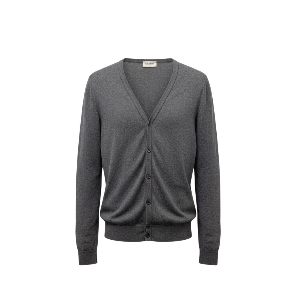 JOHN SMEDLEY ジョンスメドレー 連合王国製 編み物ジレー 綿織物編み物 ロング捩り メンズ 成人男性服 薄墨色 S大きさ 綿100％u02t中古