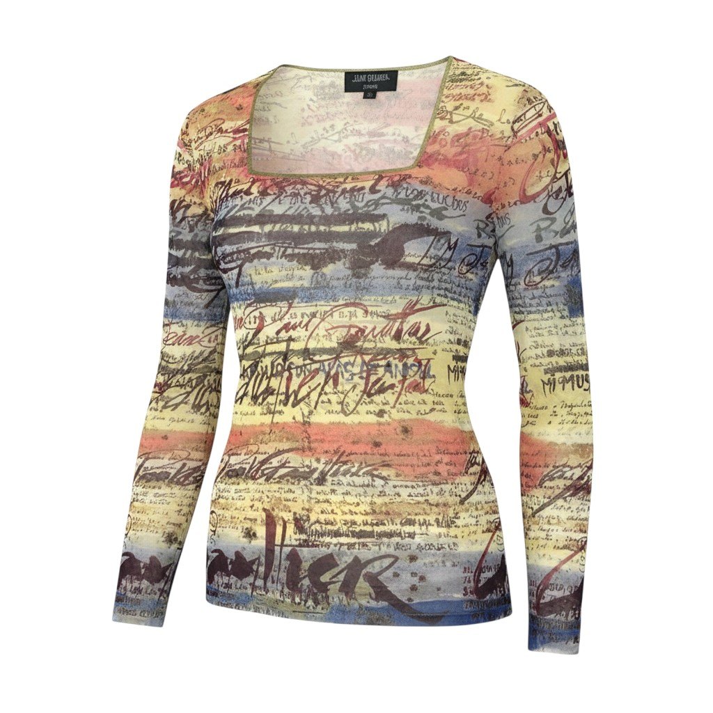 【美品】Jean Paul GAULTIER FEMME ジャンポールゴルチエ パワーネット ロングスリーブカットソー 刺・墸デザイン 総柄 スクエアネック 40サイズ マルチカラー レディース 女性用u02t【中古】｜バリューストック 32,435円