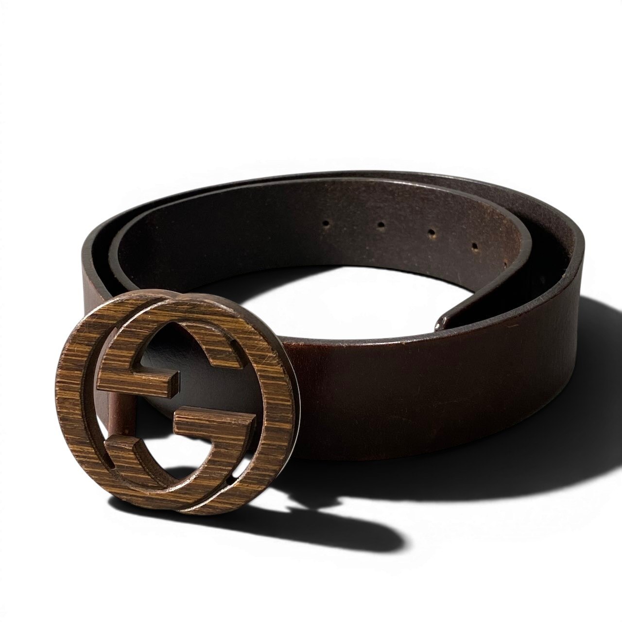 GUCCI グッチ GGマーモント インターロッキングG なめし革胴締め 268235 赤銅色k02i 【中古】