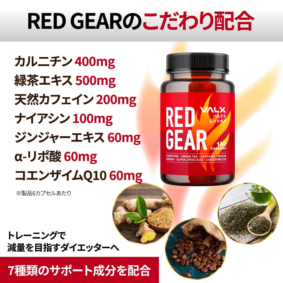 【楽天市場】VALX RED GEAR レッドギア 山本義徳 燃焼系 サプリ 筋トレ ダイエット 減量 ワークアウト オススメ バルクス