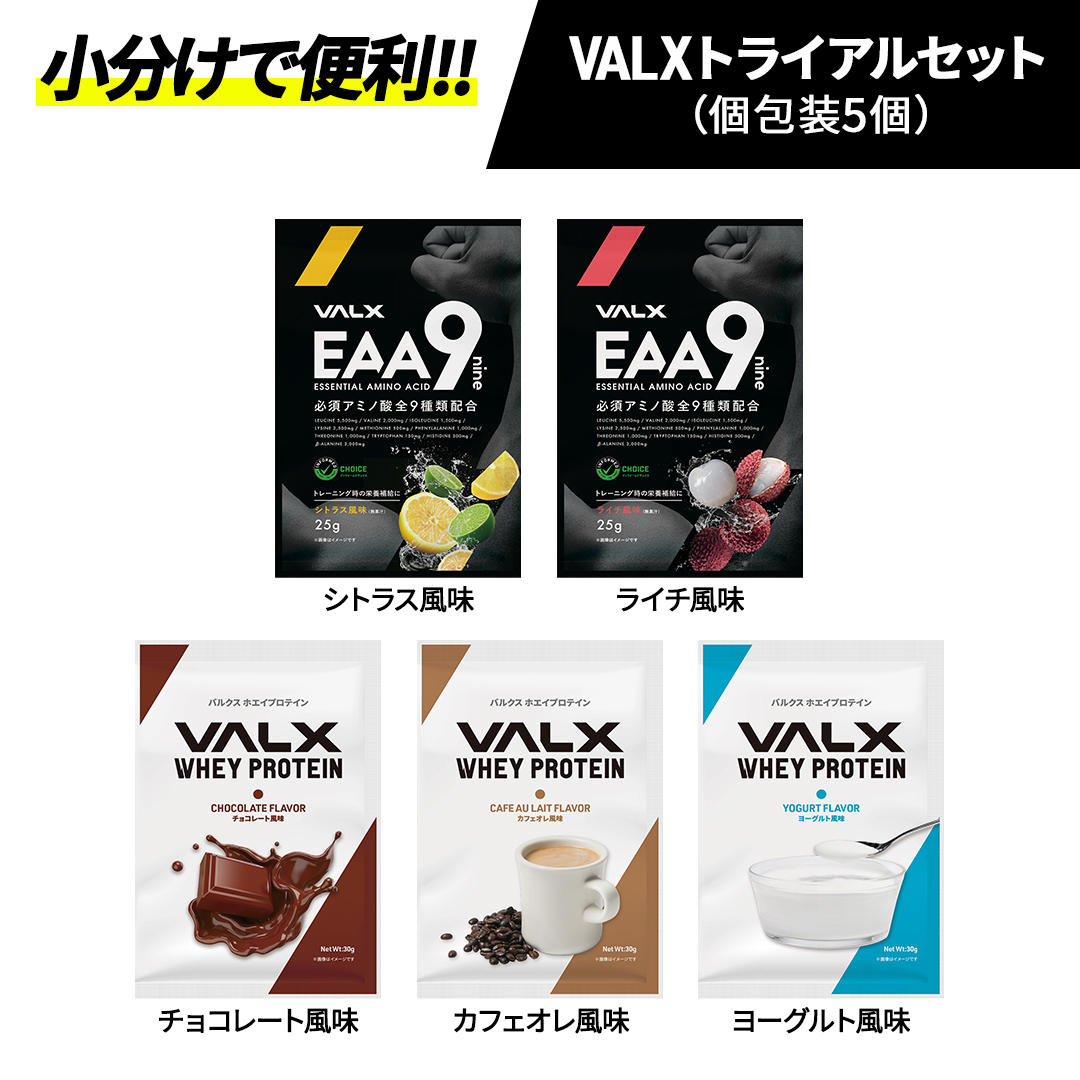 楽天市場】VALX ホエイプロテイン コンプリートセット お試し 個包装