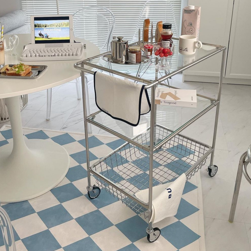 オグレ モジュール家具3段トロリー 韓国インテリア Amazon｜O'gre ステンレスモジュール家具3段ラック 新生活