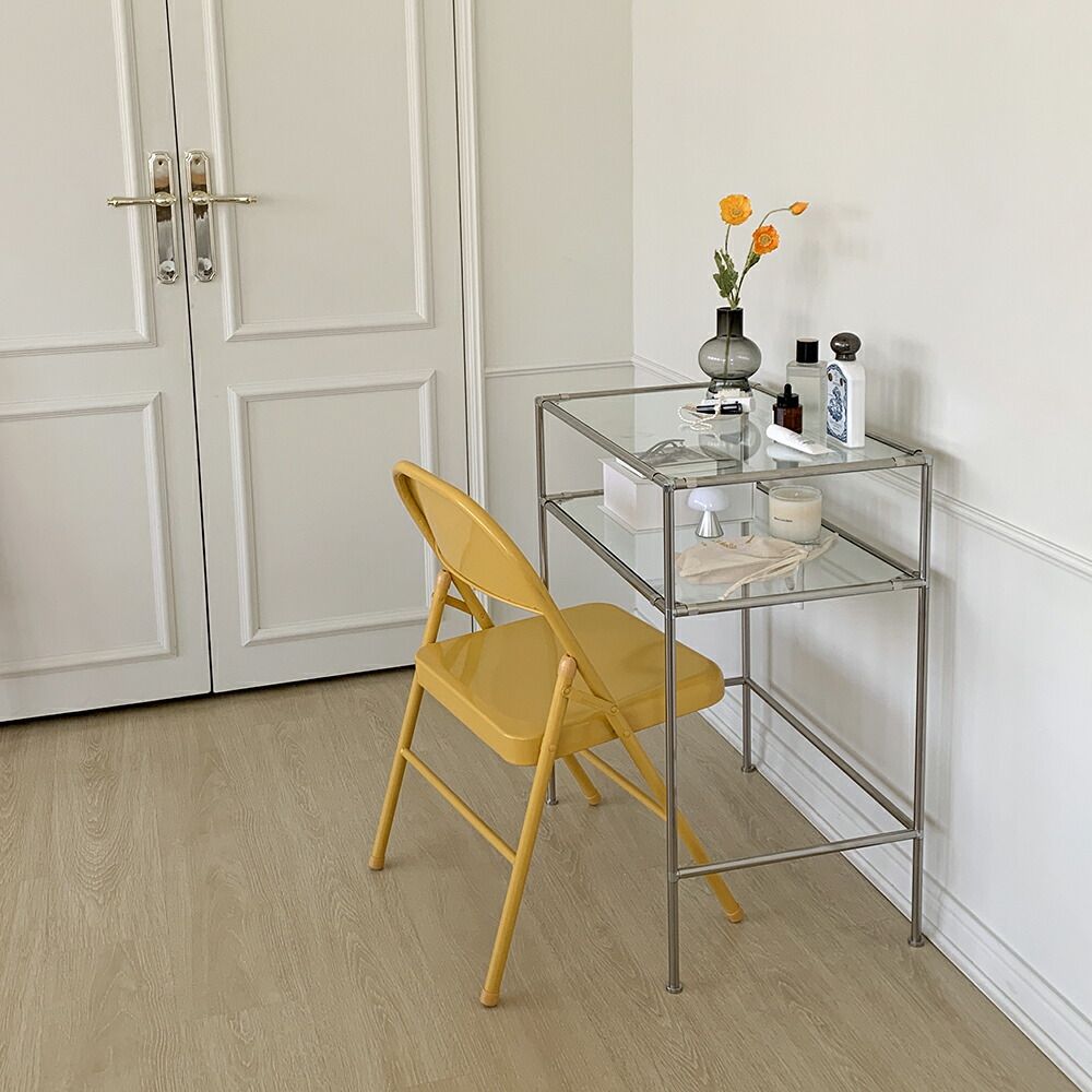 O'gre オグレ モジュールステンレスドレッサー サイドテーブル O'gre オグレ モジュールステンレスドレッサー 韓国インテリア ガラス