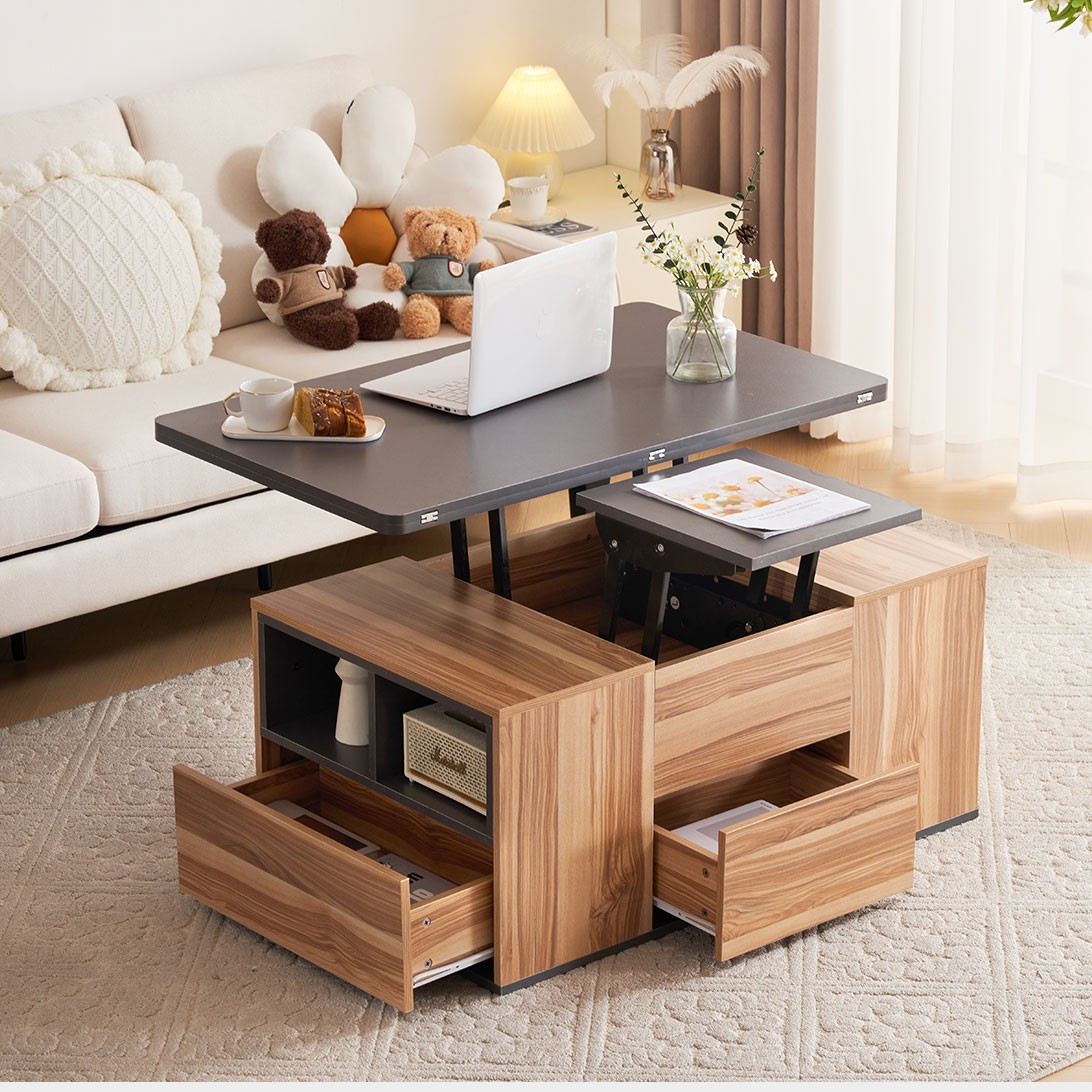 拡張・昇降式センターテーブル リビング ダイニング 高さ調節 机テーブル テーブル リビング センターテーブル 昇降式 ハイ ロータイプ 高さ調整