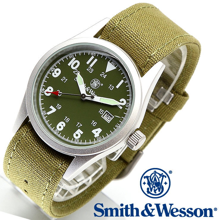 [正規品] スミス＆ウェッソン Smith &amp; Wesson ミリタリー腕時計 MILITARY WATCH OLIVE DRAB SWW-1464-OD [あす楽] [送料無料] [雑誌掲載ブランド]