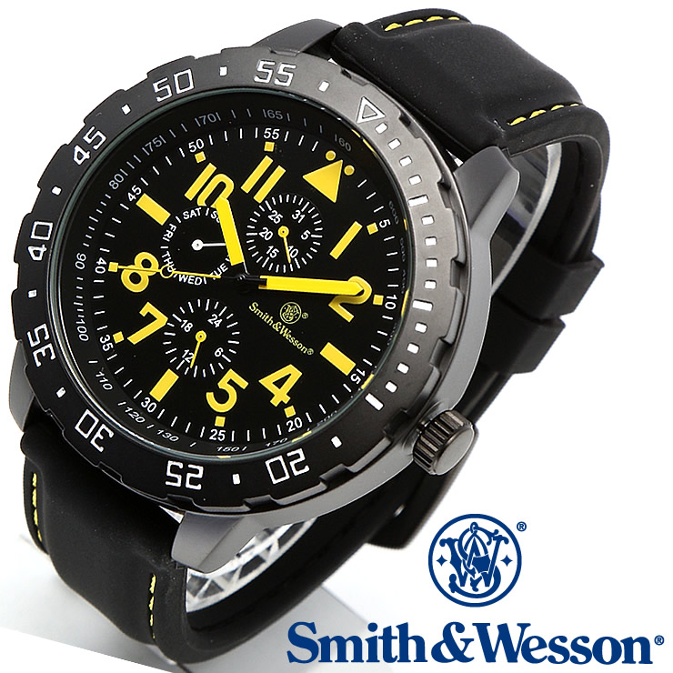 [定め事品] スミス＆ウェッソン Smith \u0026 Wesson ミリタリーウオッチ CALIBRATOR WATCH YELLOW/BLACK SWW-877-YW [] [貨物輸送無料] [逐次刊行物掲げるブランド名]
