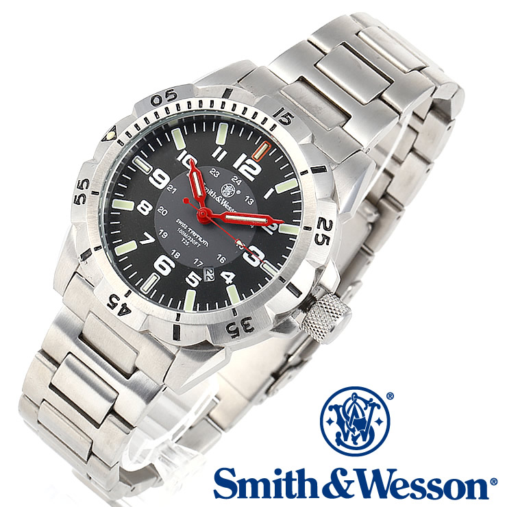 [正規品] スミス＆ウェッソン Smith & Wesson スイス トリチウム ミリタリー腕時計 EMISSARY WATCH SILVER SWISS TRITIUM SWW-88-S [] [送料無料] [雑誌掲載ブランド]