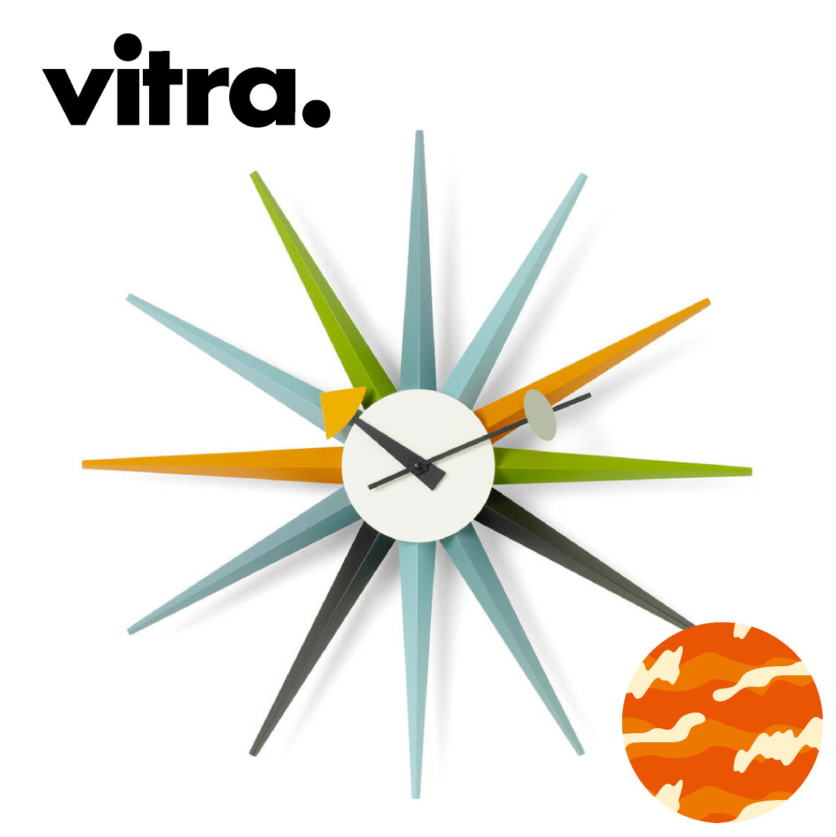 Vitra】時計 ジョージネルソン ボールクロック マルチカラー 訳あり