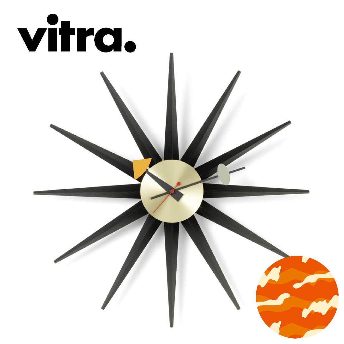 【楽天市場】【プレゼントあり 取り付けフック・電池付き vitra正規品 壁掛け時計】Vitra（ヴィトラ） ネルソン ボールクロック マルチカラー  : vanilla楽天市場店