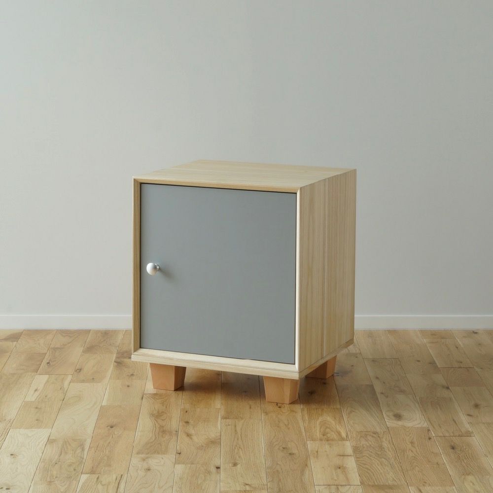 【ミッドセンチュリーデザインな収納シェルフ/北欧スタイル/ナイトテーブル/キューブボックス】826STANDARD UNIT42cm サイドシェルフBセット [BDBB] ナチュラル