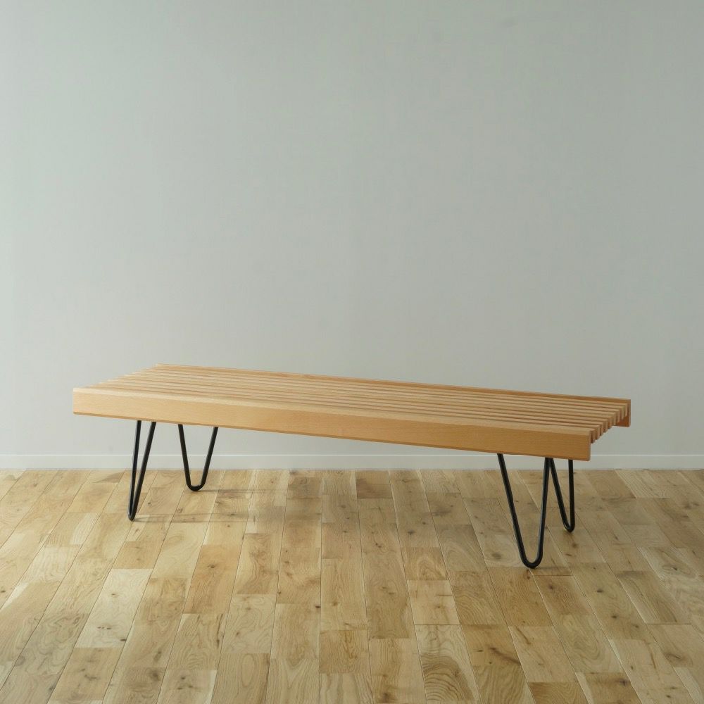 楽天市場】【ミッドセンチュリーデザインなベンチ 北欧スタイル 木製