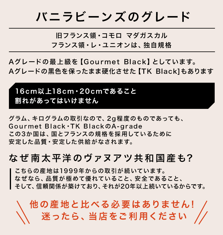 バニラビーンズ 香り Vanillin マダガスカル比 製菓・製パン材料