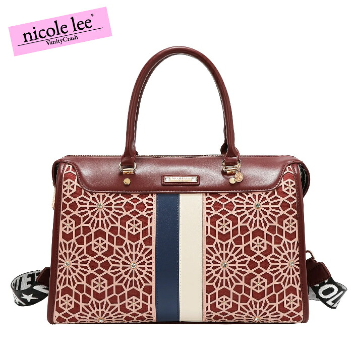 nicolelee ニコールリー LSR17443 GEOMETRIC レーザーカットボストンバッグ ショルダーバッグ ハンドバッグ お出かけ レディース バッグ 鞄 大容量 高見え ヴィーガンレザー デザインバッグ 個性的 アメリカブランド 20代 30代 40代 50代 60代
