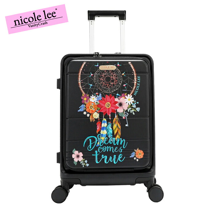 nicolelee ニコールリー HC4020 DREAM COMES TRUE ストライプキャリー キャリーケース スーツケース 4輪 旅行 1泊 ２泊 綺麗め レディース バッグ 鞄 大容量 高見え ヴィーガンレザー デザインバッグ 個性的 アメリカブランド 20代 30代 40代 50代 60代 23,602円