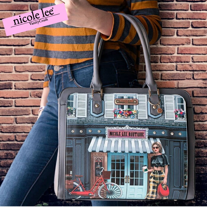 nicolelee ニコールリー SMB16006 SUNDAY MORNING BOUTIQUE トートバッグ A4 書類 ハンドバッグ ショルダーバッグ 軽量 バッグ レディース バッグ 鞄 大容量 高見え ヴィーガンレザー デザインバッグ 個性的 アメリカブランド 20代 30代 40代 50代 60代