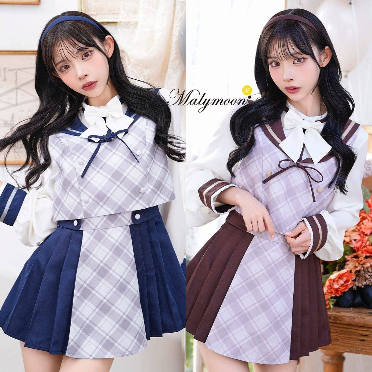 [正規品] JKコスプレ 女子高生制服 コスプレ コスプレ文化祭 女子高生服 制服 制服コスプレ セット 女子高生 学園祭衣装 ミニ スカート セーラー服コスプレ可愛い 高校生 セーラー服 チェック柄 ミニスカ クラシカル レディース 大人 女性 malymoon マリームーン mls9936