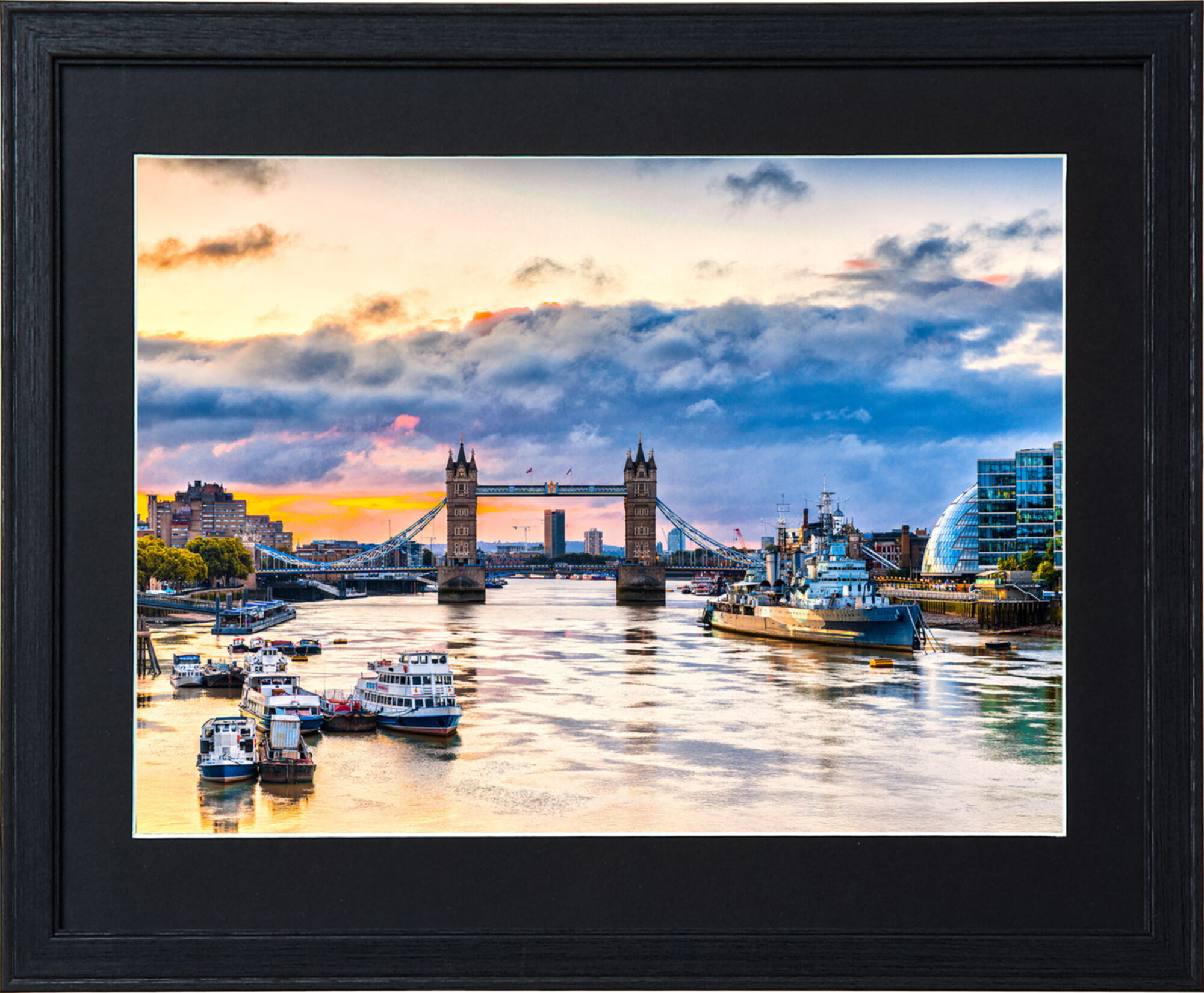 額縁 KAVACH 木製額縁 FW-04 ブラック ワイド6切サイズ - ハクバ写真産業