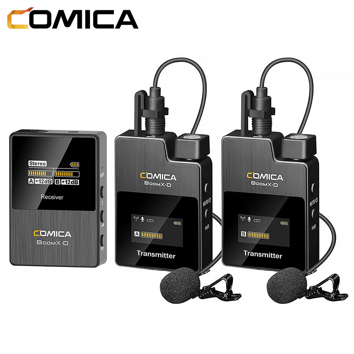 楽天市場】Comica Vimo Q 送信機4台+受信機1台 黒ワイヤレス