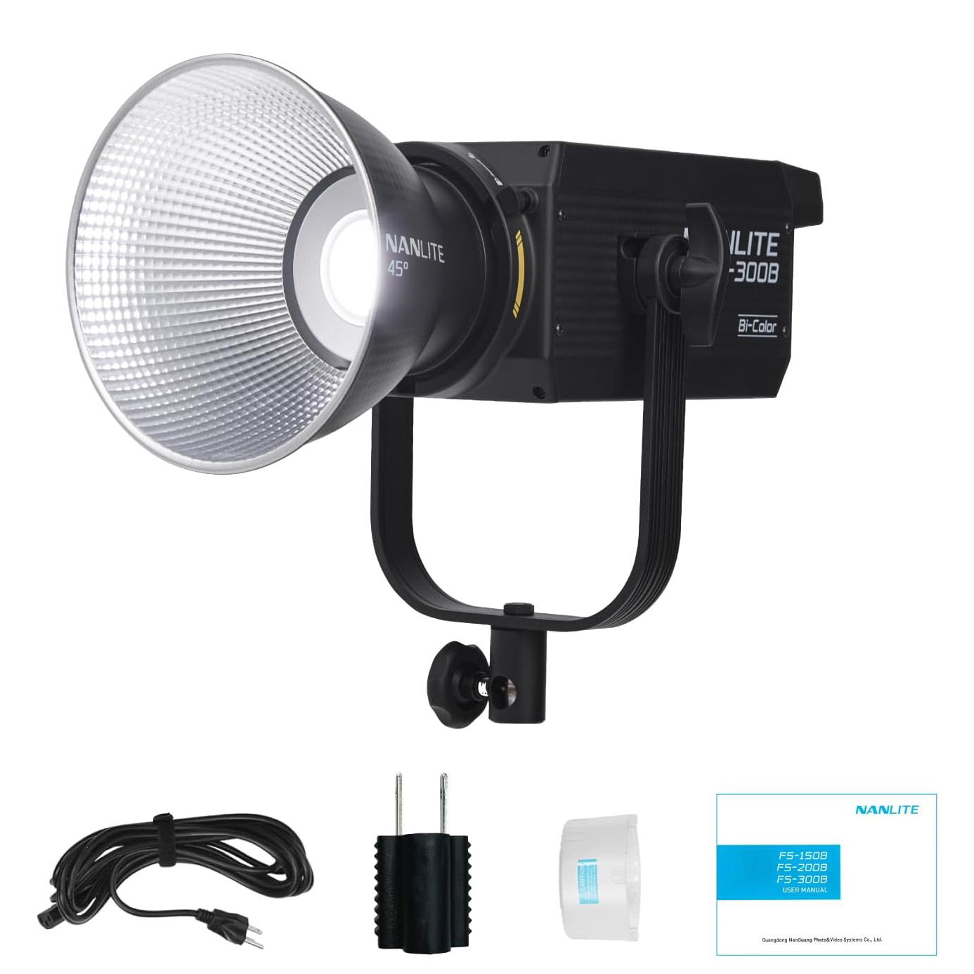 NANLITE FS-300B 映画化用LED点火装置 高最終生産物350W 色体温2700-6500K CRI96 TLCI97 バイ色合い LED 揺るぎ無い光 12類概念点火装置成り行き オーバーヒート保護すること 適用業務取りまわし ボーエンズマウント 静音 映像媒体点火装置 助けること光 揺るぎ無い光点火装置 ライブ配送 制作室映画化 映像映画化