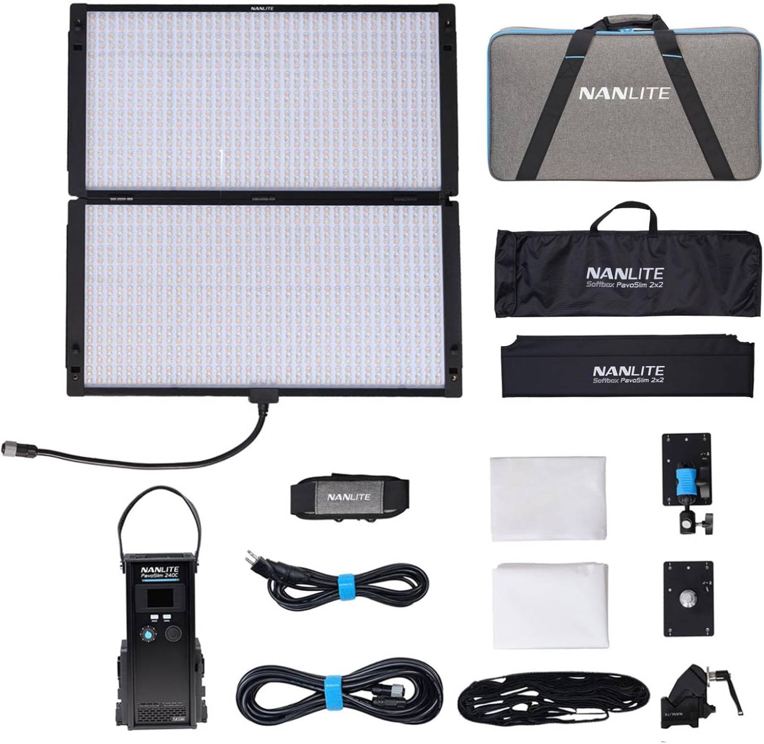 NANLITE PavoSlim 240C 映画化用点火装置 RGBダイアログボックス点火装置 LEDビデオライトフルカラー
