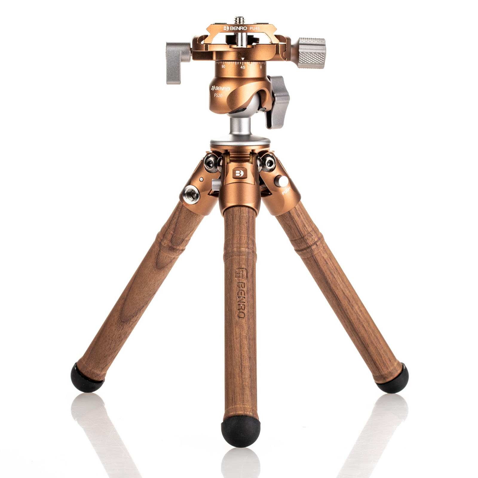 BENRO TPKWE テーブルポッド三脚 ウッドエディション 耐荷重3kg 最大脚17.5mm ボール雲台 スマートフォン アルカスイス互換 国内正規品