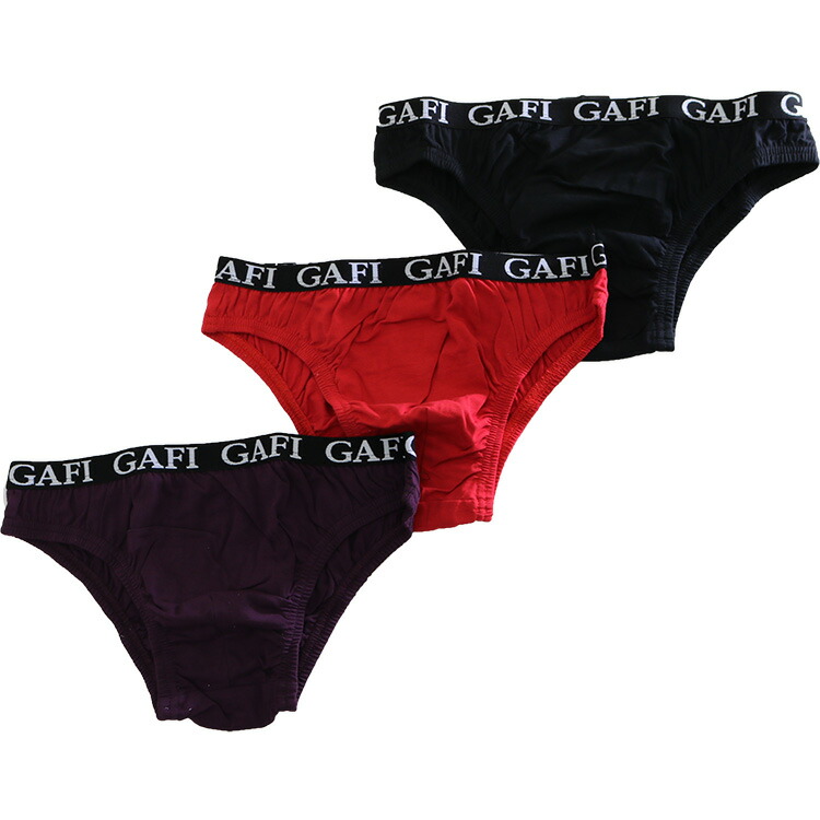 楽天市場 Gafiコットンストレッチビキニブリーフ メンズ 無地 レッド パープル ブラック メンズインナーshopバンタン