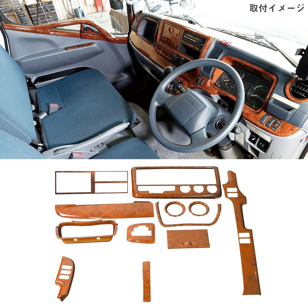 ジェットイノウエ インテリア3Dパネル 三菱ふそう '20キャンター / 2t ブルーテックキャンター 標準車用 木目調 595471 23,929円