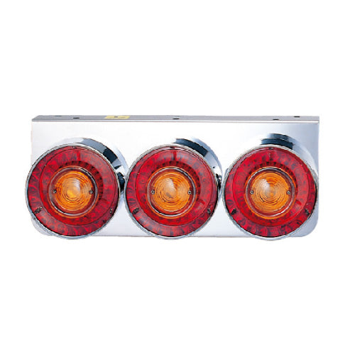 テールランプ ジェットイノウエ 丸型 3連 テールランプ 小型 リレー付 12V用 525370｜トラック用品　バントラ