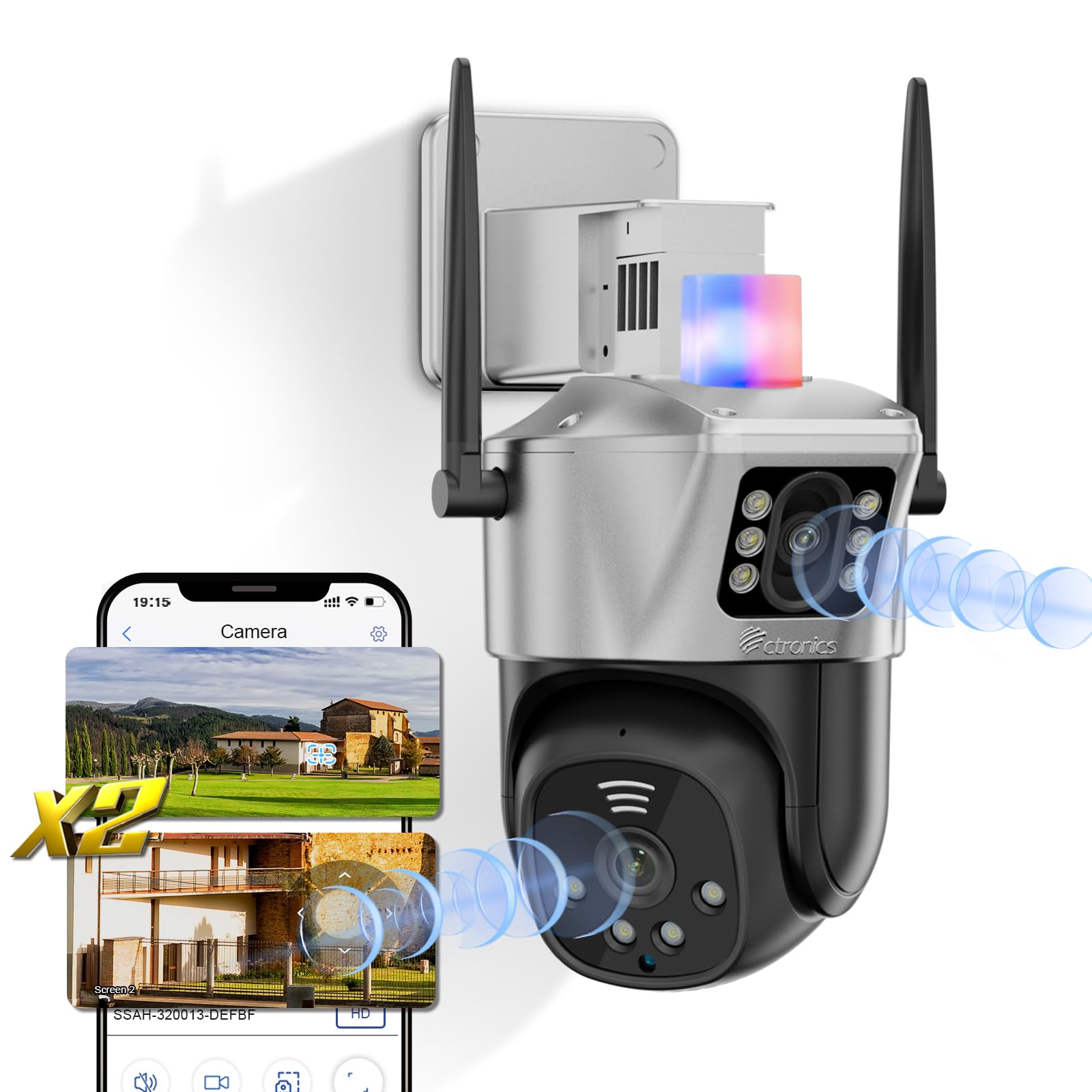 楽天市場】Ctronics 【防犯 カメラ 監視カメラ 屋外 500万画素