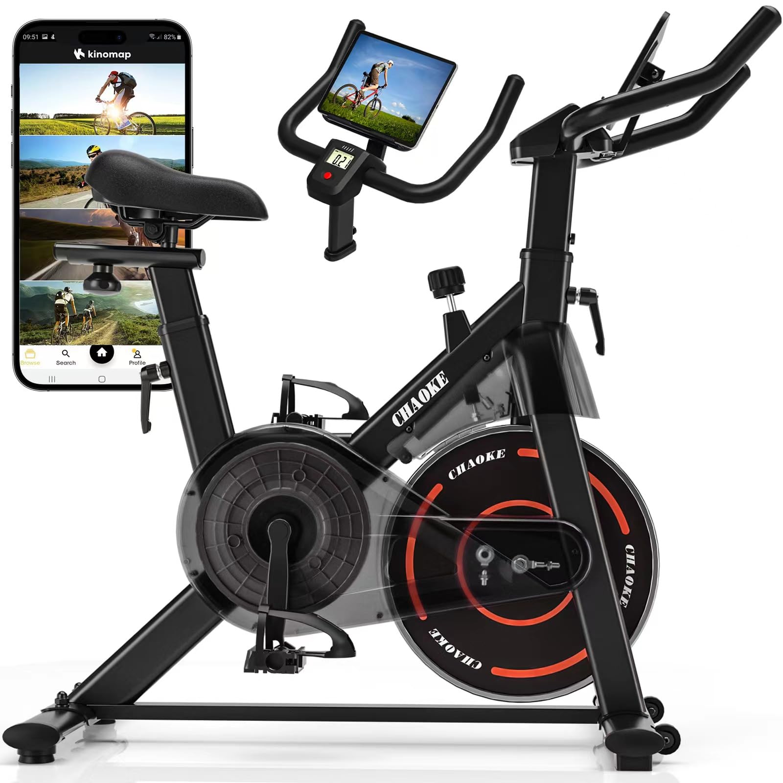 【270】CHAOKE フィットネスバイク スピンバイク エアロバイク 【Zwi Amazon.co.jp: CHAOKE スピンバイク エアロバイク 【Zwift