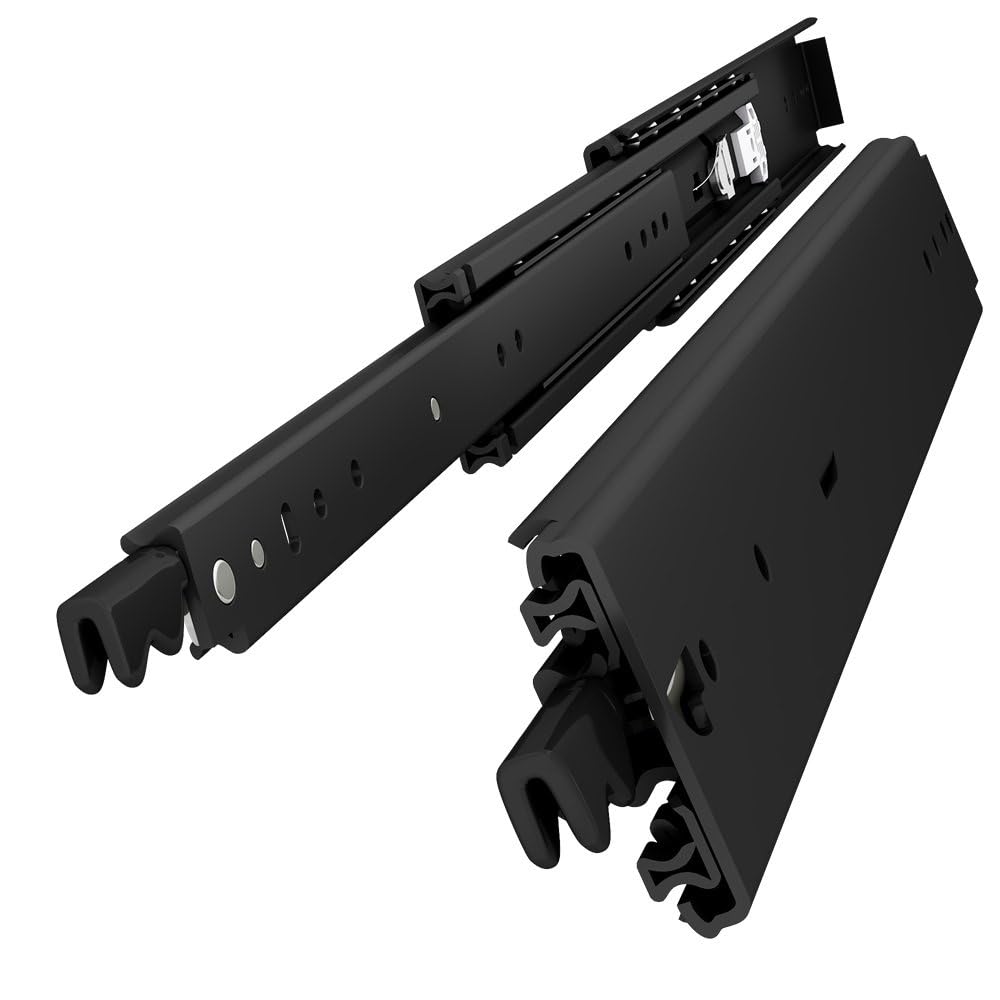 VADANIA ブラック ロック付き 超重量用スライドレール 600mm Heavy Duty引き出しスライド VD2576 工業用レール 左右1セット