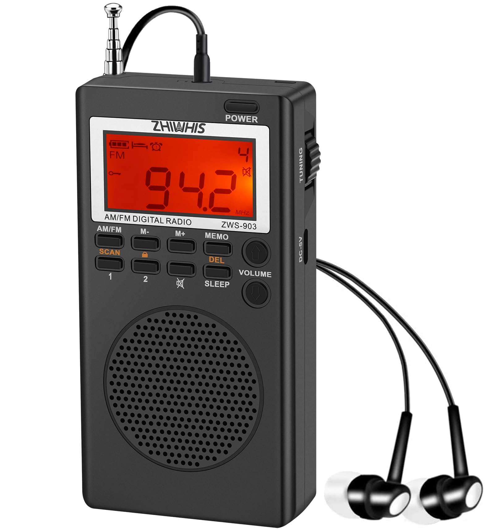 楽天市場】ZHIWHIS 防災ラジオ FM/AM/ワイドFM対応 小型 乾電池式 選局