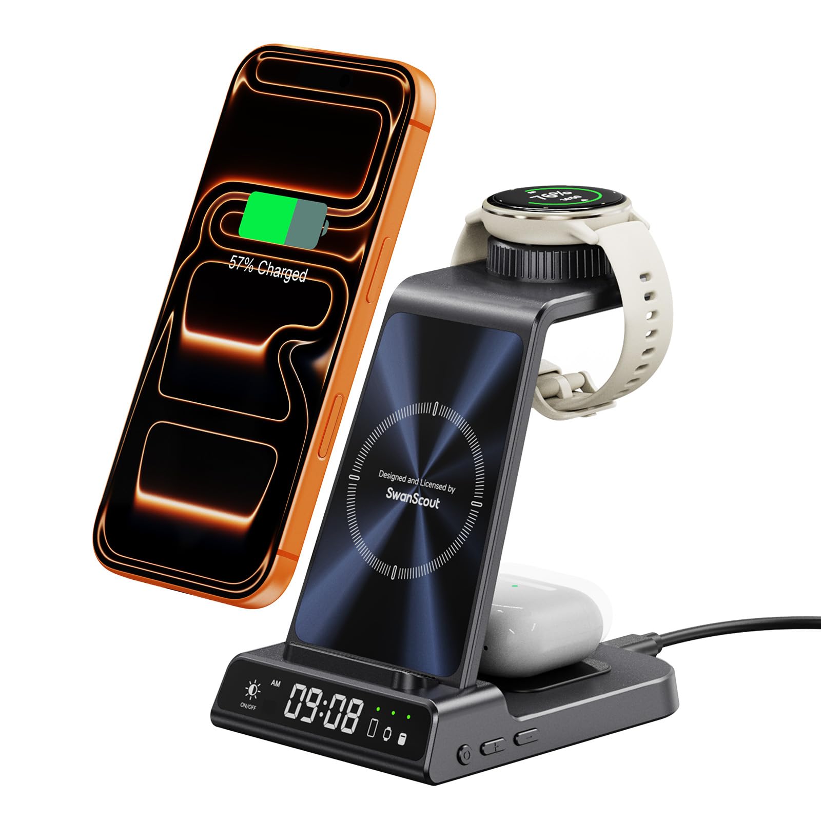 楽天市場】GOSETH Qi ワイヤレス 充電器 3 in 1 Compatible with