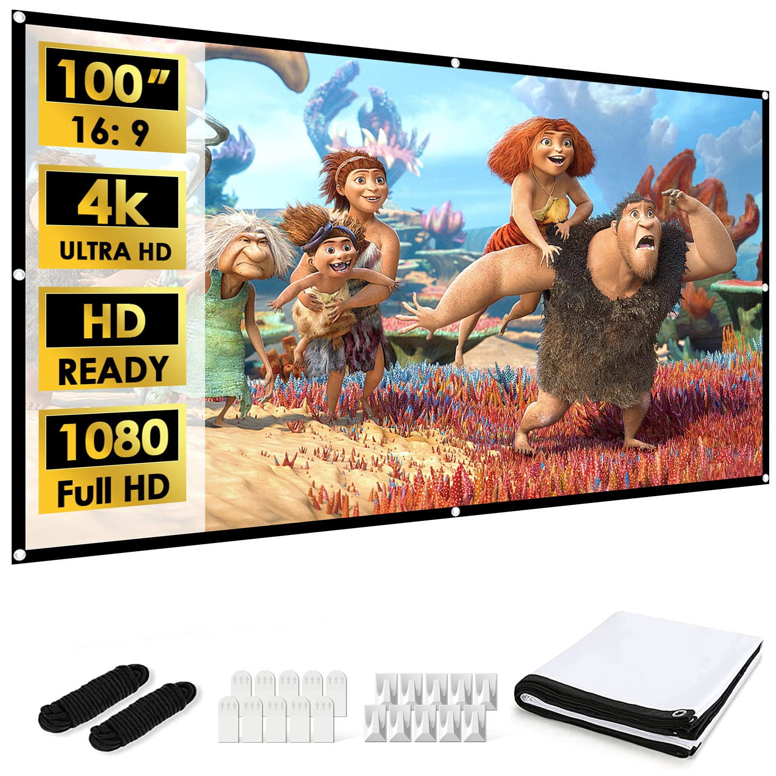 楽天市場】【送料無料】YOWHICK プロジェクター スクリーン 100インチ