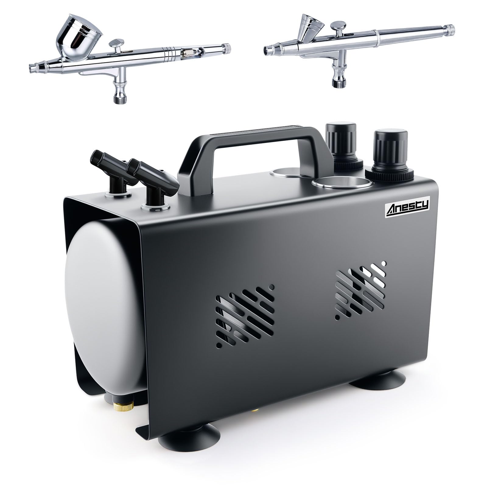 Anesty AHPBox 2in1 エアブラシ コンプレッサー 素早い色着替え Amazon.co.jp: Anesty AHPBox 2in1 エアブラシ コンプレッサー