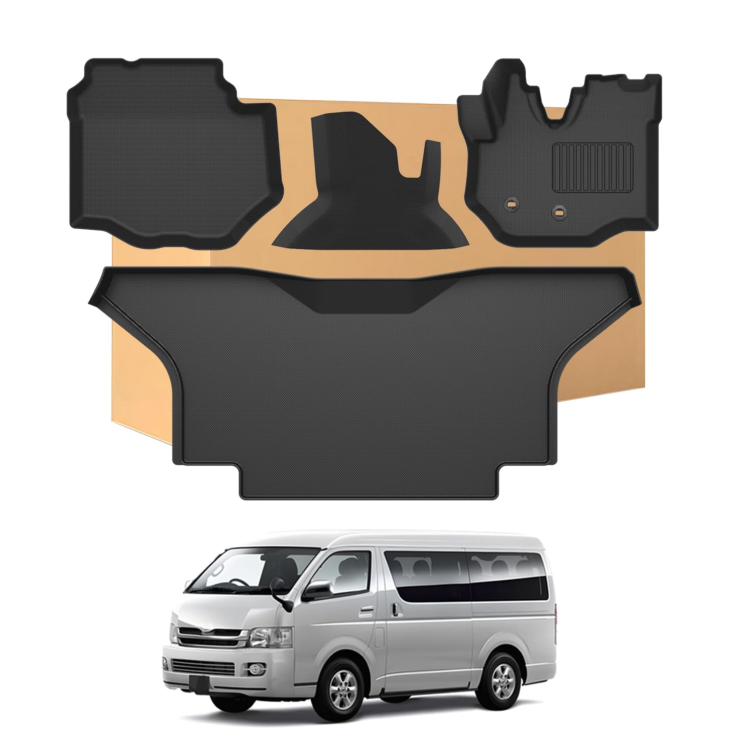 CARVANTA トヨタに適合 ハイエース 200系 フロアマット XPE+TPE 新型ラバータイプ H16年/8月・現行 3Dフロアマット 1型 2型 3型 4型 5型 6型 7型 8型 標準ボディー専用 カーマット TRH KDH 防水 耐汚れ 耐摩擦 9,731円