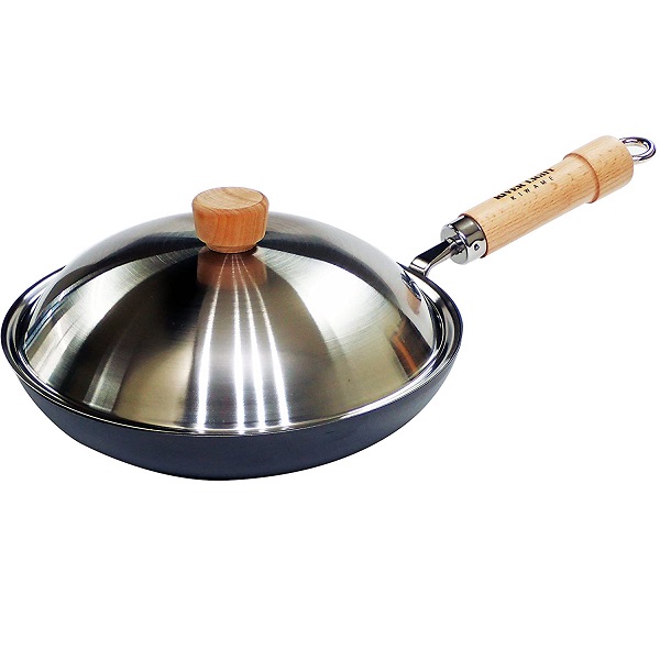 リバ-ライト 鉄 フライパン 極 ジャパン 蓋付セット 26cm IH対応 日本製 中華鍋 [送料無料(一部地域を除く)]｜YouShowShop