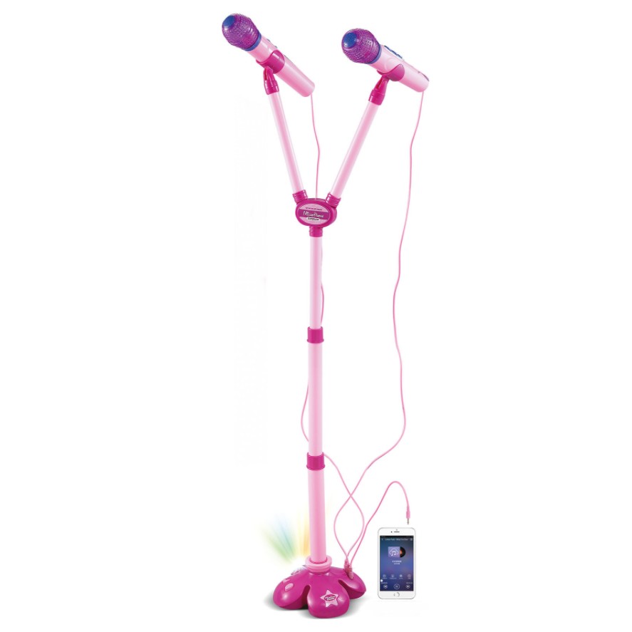 楽天市場 光る キッズスタンドマイク ダブルマイク スマホ接続 子供 カラオケ デュエット おもちゃ アイドル 0 送料無料 一部地域を除く Le Ciel