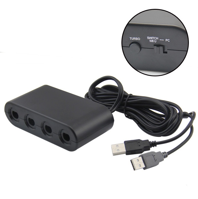 GCコントローラー 接続タップ Switch/WiiU/PC用 ゲームキューブ 