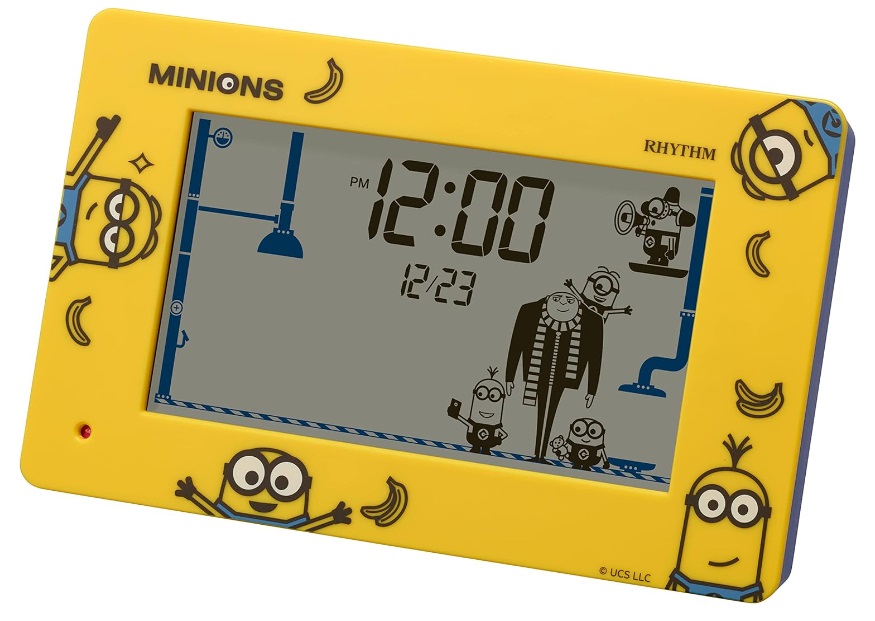 楽天市場】リズム時計 RHYTHM ミニオンおしゃべり目覚まし ボブの音声