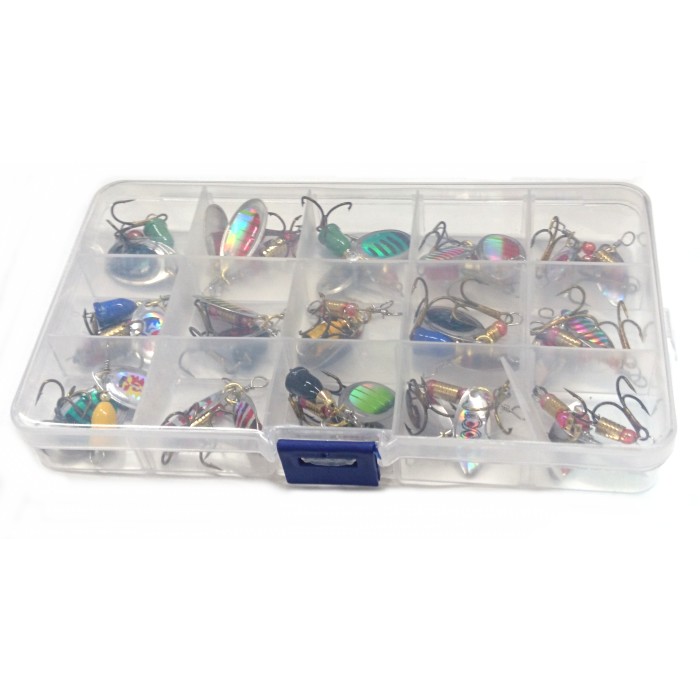 楽天市場】ルアーセット 釣竿 リール 多種類 ケース入り 100種 : SHOP