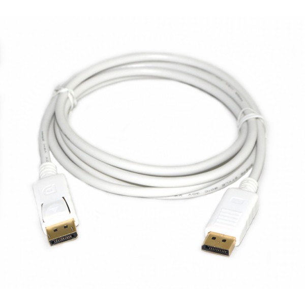 楽天市場】DisplayPort to DisplayPort ケーブル ver1.2 《ホワイト》 《1.8m》 Display Portオス-Display  Port オス[ケーブル類][ゆうパケット発送、送料無料、代引不可] : LE-Ciel