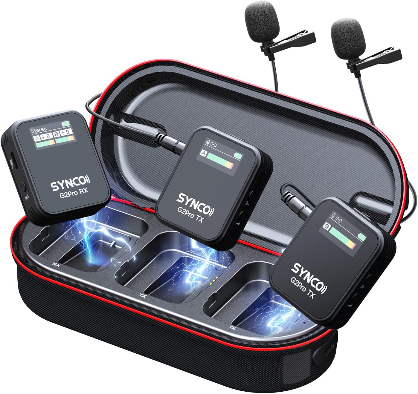 【HY】【新品】SYNCO シンコ G2A2Pro ワイヤレスラベリアマイク デュアル 2.4GHz デジタルワイヤレスマイクシステム[送料無料(一部地域を除く)]
