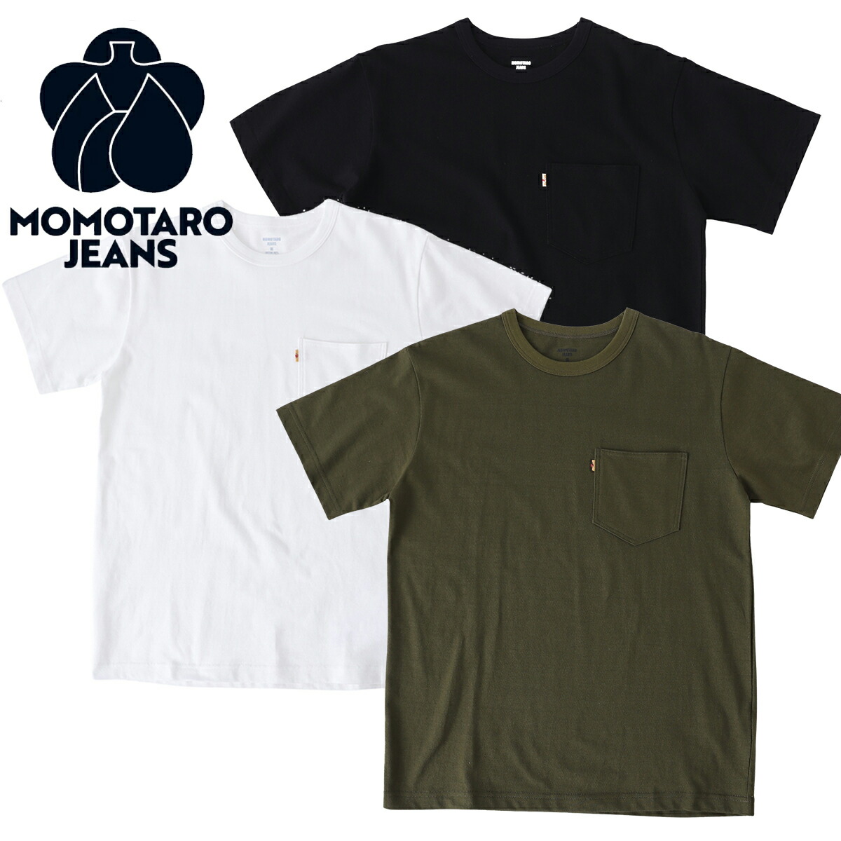 楽天市場】桃太郎ジーンズ (MOMOTARO JEANS) ジンバブエコットン ロゴ