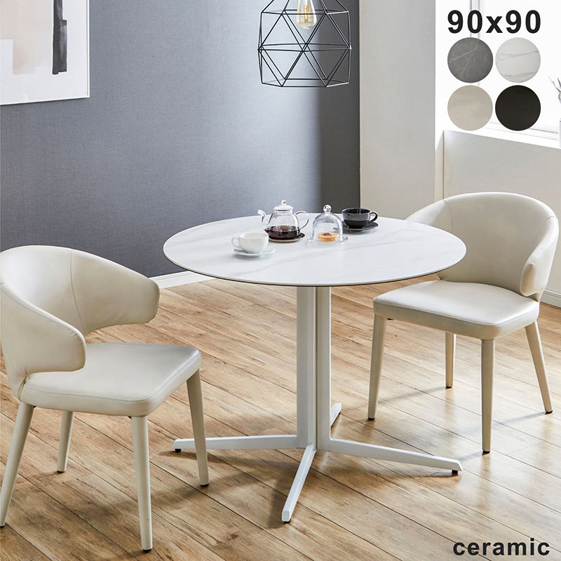 大理石テーブルセットの小② 楽天市場】セラミック 丸 ダイニングテーブルセット 2人 白 ホワイト