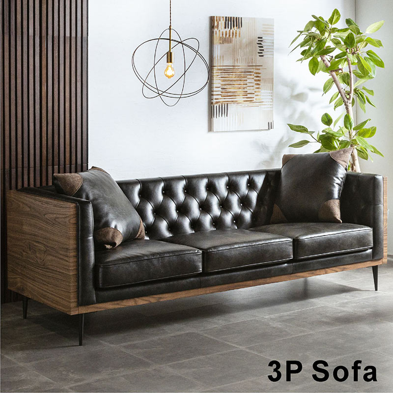 モダン 黒 合成皮革 3人掛けソファ ソファ カウチソファー l字 合皮 ソファー 3人掛け 4人掛け 革