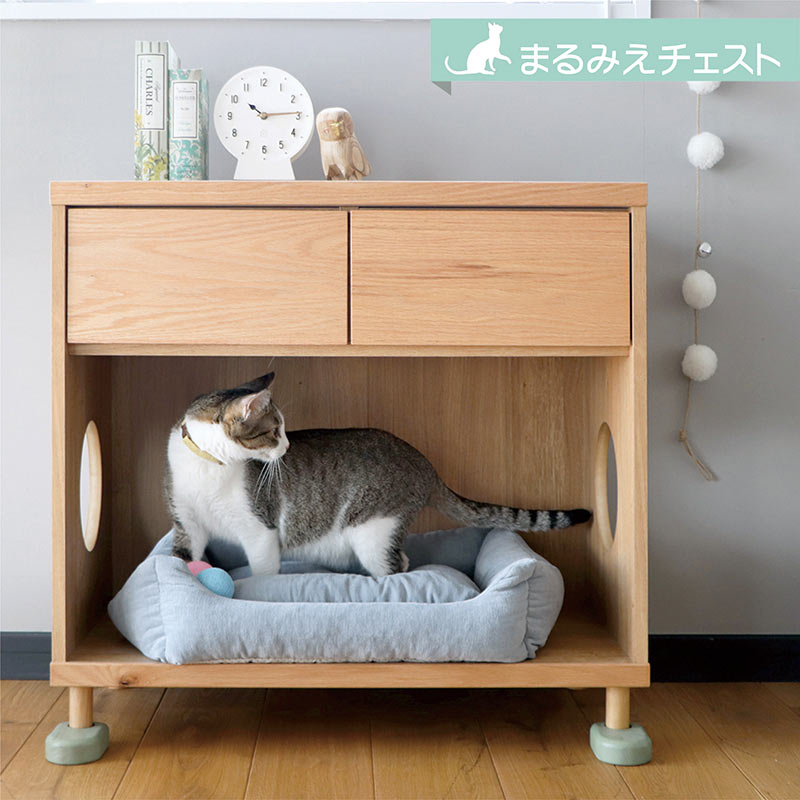 楽天市場】北欧 猫 ねこ ネコ 猫家具 チェスト ロー コンパクト 省