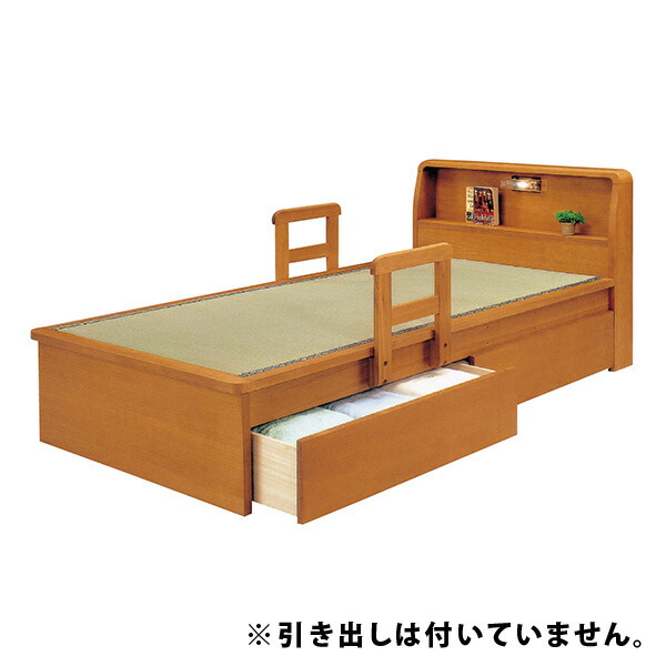 Tatami Bed Palace With Single Wooden Light Brown Frame Mat Railing Japanese Style Wood