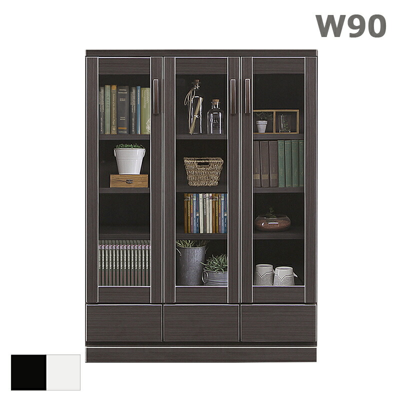 ガラス扉付き本棚 楽天市場】ガラス扉付き書棚 幅80cm高さ180cm 天然木 本棚